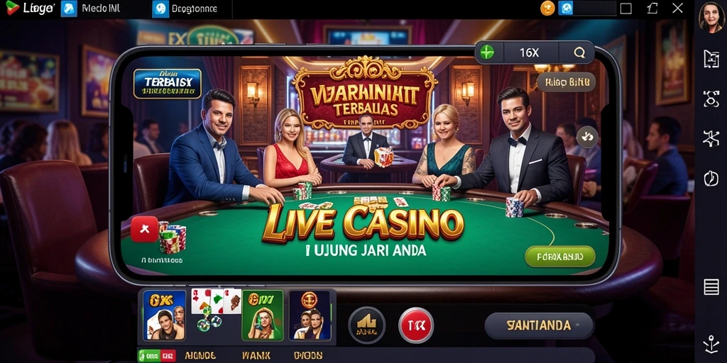 Gameplay Live Casino 116X dengan dealer profesional dan interaksi langsung.