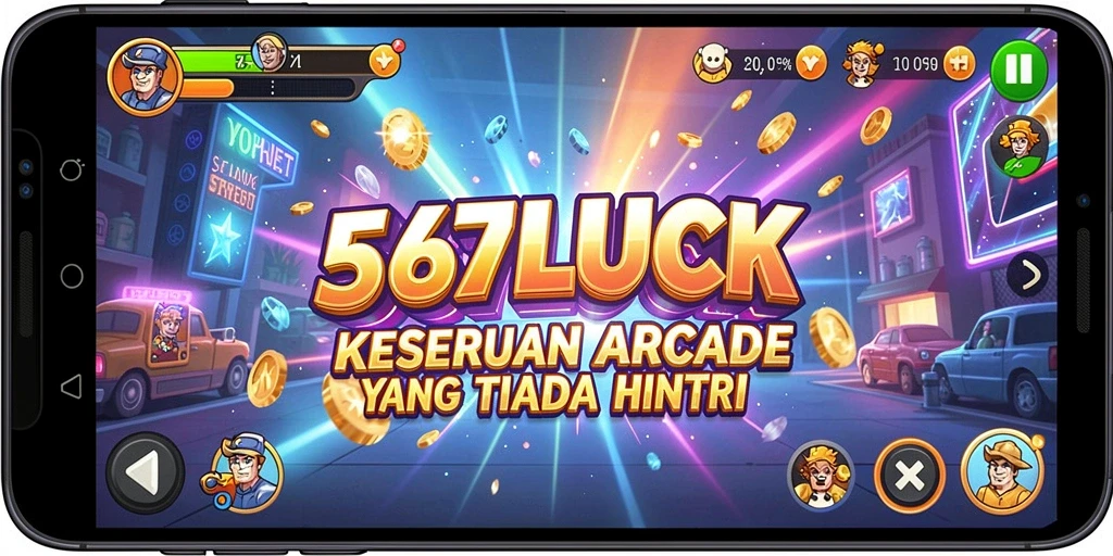 Screenshot gameplay 567LUCK menampilkan keseruan arcade yang mendebarkan.