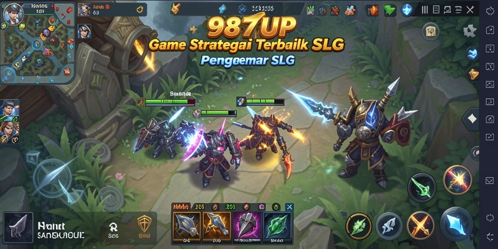 Tampilan gameplay 987UP yang penuh strategi dan taktik mendalam.