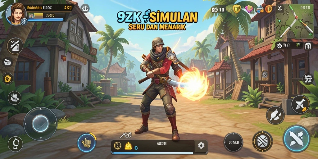 Tampilan gameplay 9ZK yang menarik dan interaktif dalam simulasi.