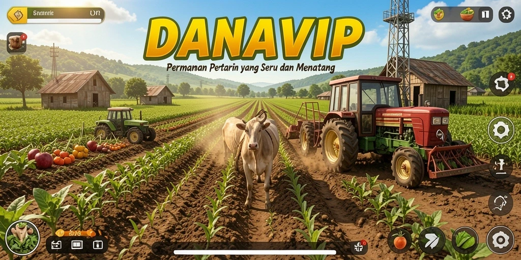 Tampilan screenshot gameplay pertanian yang menarik di DANAVIP.