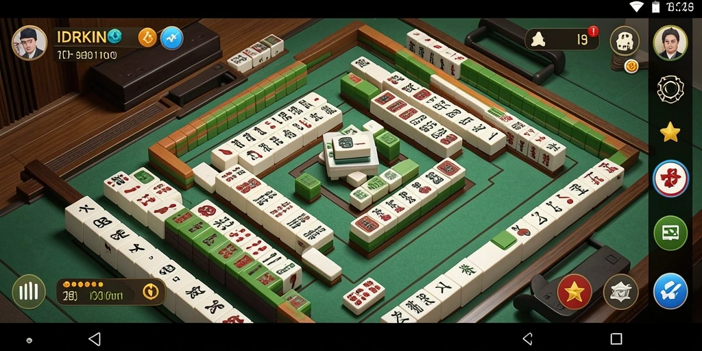 Tampilan gameplay menarik dari IDRKING dengan suasana Mahjong yang seru.