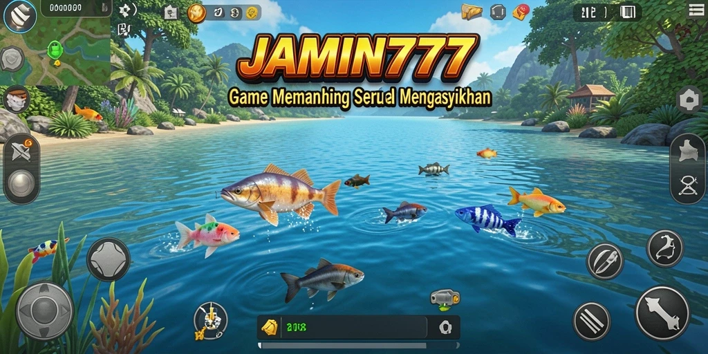 Tampilan gameplay JAMIN777 yang seru saat menangkap ikan.