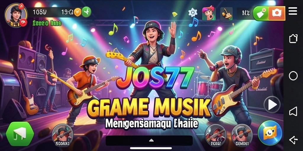 Screenshot JOS77 menampilkan gameplay musik yang seru.