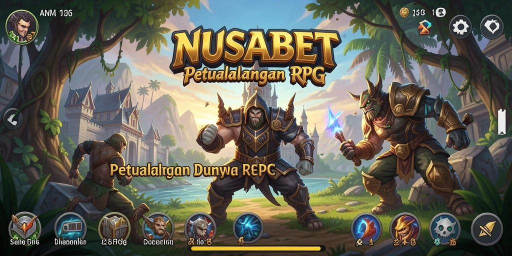 Tangkapan layar gameplay NUSABET yang menunjukkan pertempuran seru.