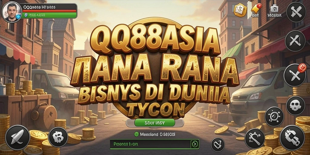 Screenshot gameplay QQ88ASIA menampilkan strategi bisnis yang kompleks.