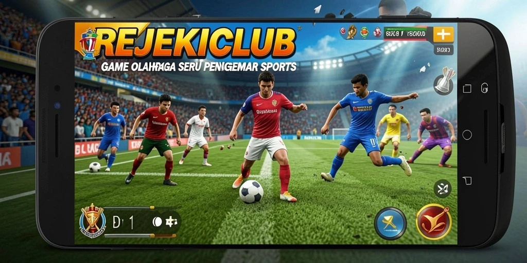 Tampilan gameplay menegangkan di <strong>REJEKICLUB</strong> dengan aksi olahraga yang seru.