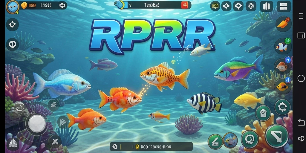 Tampilan gameplay RPRR yang menyenangkan saat menembak ikan.