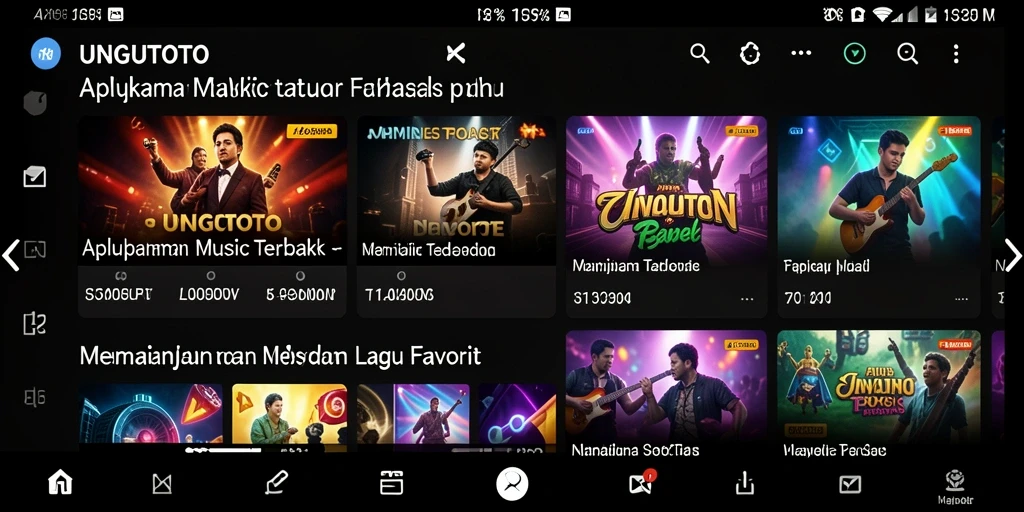 Screenshot UNGUTOTO menunjukkan pengalaman bermain musik yang seru.